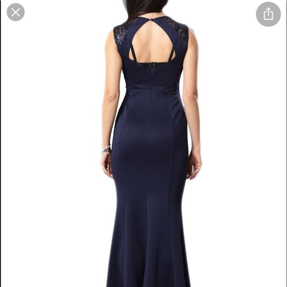 Fits 6-8 Navy mesh top mermaid maxi - Picture 3 of 9